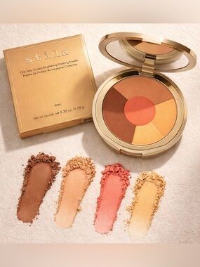 NIB Stila One Step Correct Brightening Finishing Powder - Deep